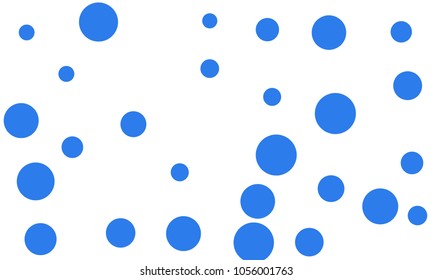 Many Stylish, Modern Classy and Good Looking Blue Bubbles of Different Size on White Background