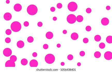 Many Stylish, Modern Classy and Good Looking Pink Bubbles of Different Size on White Background