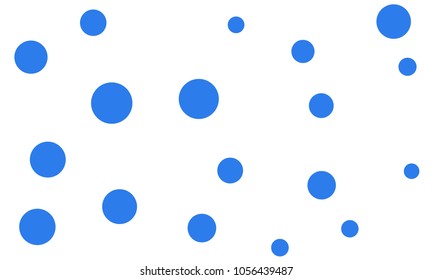 Many Stylish, Modern Classy and Good Looking Blue Bubbles of Different Size on White Background