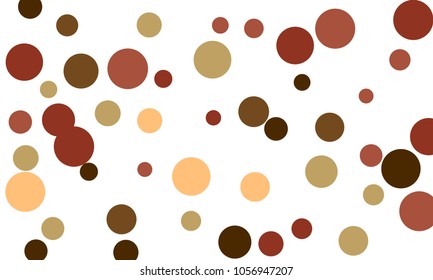 Many Stylish, Modern Classy and Good Looking Orange, Wine Red, Dark Green and Grey Bubbles of Different Size on White Background