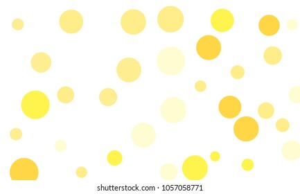 Many Stylish, Modern Classy and Good Looking Yellow Bubbles of Different Size on White Background