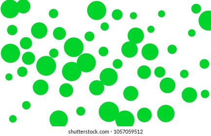 Many Stylish, Modern Classy and Good Looking Green Bubbles of Different Size on White Background
