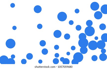 Many Stylish, Modern Classy and Good Looking Blue Bubbles of Different Size on White Background
