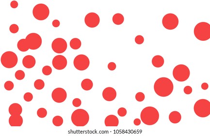 Many Stylish, Modern Classy and Good Looking Pink Bubbles of Different Size on White Background