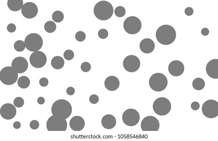 Many Stylish, Modern Classy and Good Looking Grey Bubbles of Different Size on White Background