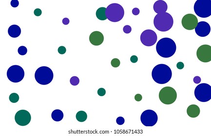Many Stylish, Modern Classy and Good Looking Blue, Violet and Green Bubbles of Different Size on White Background