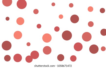 Many Stylish, Modern Classy and Good Looking Pink and Wine Red Bubbles of Different Size on White Background