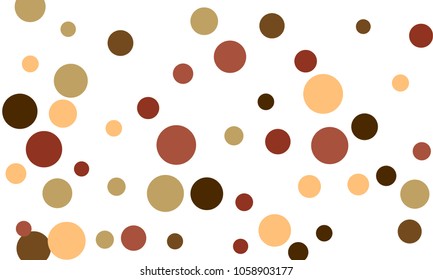 Many Stylish, Modern Classy and Good Looking Orange, Wine Red, Dark Green and Grey Bubbles of Different Size on White Background