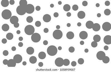 Many Stylish, Modern Classy and Good Looking Grey Bubbles of Different Size on White Background