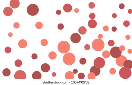 Many Stylish, Modern Classy and Good Looking Pink and Wine Red Bubbles of Different Size on White Background