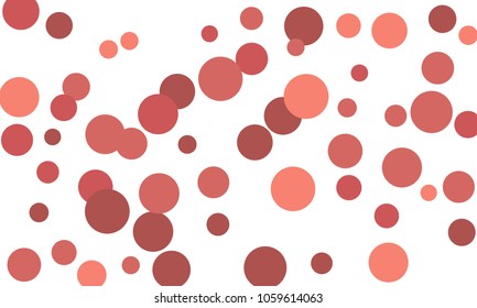Many Stylish, Modern Classy and Good Looking Pink and Wine Red Bubbles of Different Size on White Background