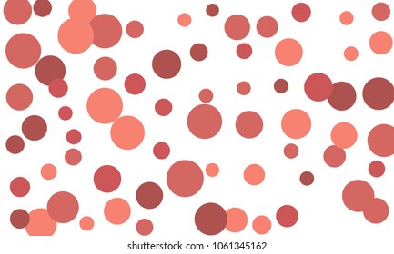 Many Stylish, Modern Classy and Good Looking Pink and Wine Red Bubbles of Different Size on White Background
