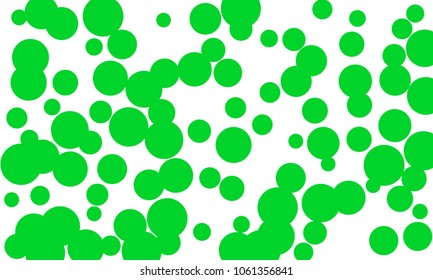 Many Stylish, Modern Classy and Good Looking Green Bubbles of Different Size on White Background