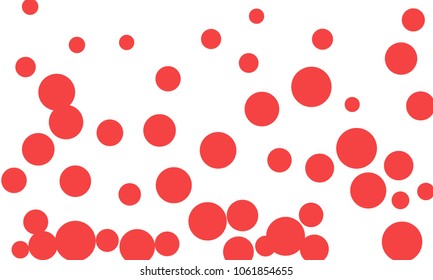 Many Stylish, Modern Classy and Good Looking Pink Bubbles of Different Size on White Background