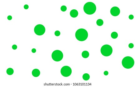 Many Stylish, Modern Classy and Good Looking Green Bubbles of Different Size on White Background