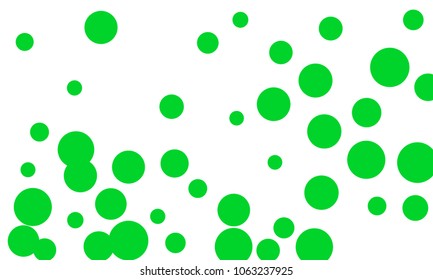 Many Stylish, Modern Classy and Good Looking Green Bubbles of Different Size on White Background
