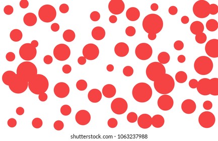 Many Stylish, Modern Classy and Good Looking Pink Bubbles of Different Size on White Background