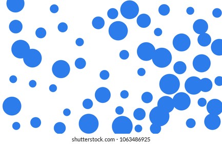 Many Stylish, Modern Classy and Good Looking Blue Bubbles of Different Size on White Background