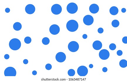 Many Stylish, Modern Classy and Good Looking Blue Bubbles of Different Size on White Background