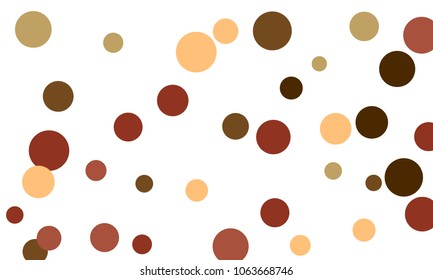 Many Stylish, Modern Classy and Good Looking Orange, Wine Red, Dark Green and Grey Bubbles of Different Size on White Background