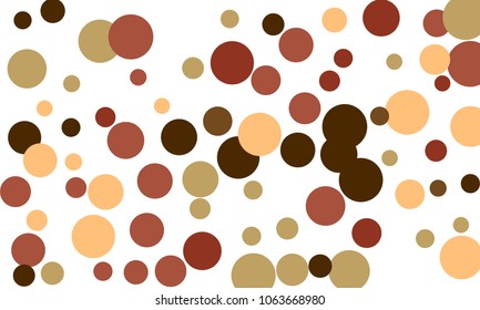 Many Stylish, Modern Classy and Good Looking Orange, Wine Red, Dark Green and Grey Bubbles of Different Size on White Background