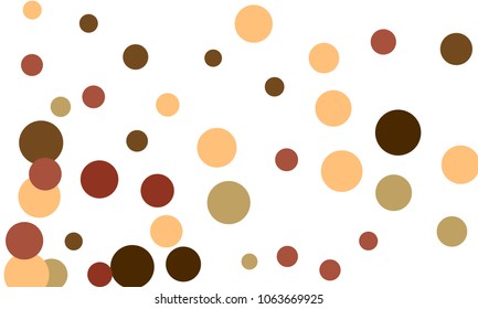 Many Stylish, Modern Classy and Good Looking Orange, Wine Red, Dark Green and Grey Bubbles of Different Size on White Background
