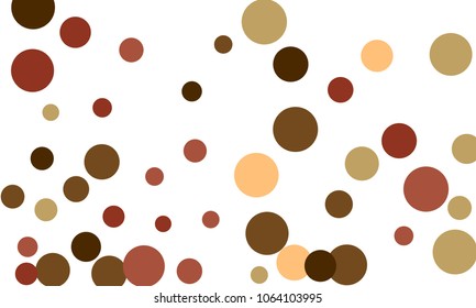 Many Stylish, Modern Classy and Good Looking Orange, Wine Red, Dark Green and Grey Bubbles of Different Size on White Background
