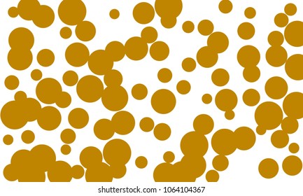 Many Stylish, Modern Classy and Good Looking Brown Bubbles of Different Size on White Background