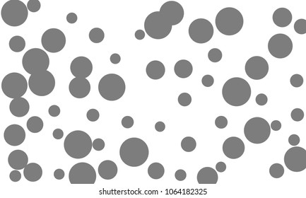 Many Stylish, Modern Classy and Good Looking Grey Bubbles of Different Size on White Background