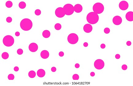 Many Stylish, Modern Classy and Good Looking Pink Bubbles of Different Size on White Background