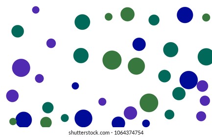 Many Stylish, Modern Classy and Good Looking Blue, Violet and Green Bubbles of Different Size on White Background