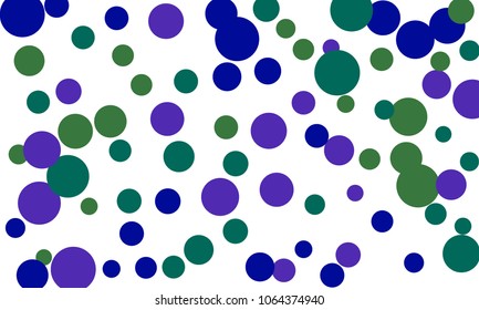 Many Stylish, Modern Classy and Good Looking Blue, Violet and Green Bubbles of Different Size on White Background