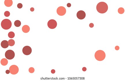 Many Stylish, Modern Classy and Good Looking Pink and Wine Red Bubbles of Different Size on White Background