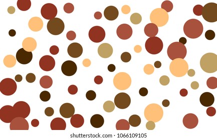 Many Stylish, Modern Classy and Good Looking Orange, Wine Red, Dark Green and Grey Bubbles of Different Size on White Background