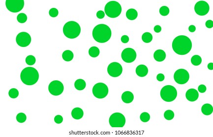 Many Stylish, Modern Classy and Good Looking Green Bubbles of Different Size on White Background