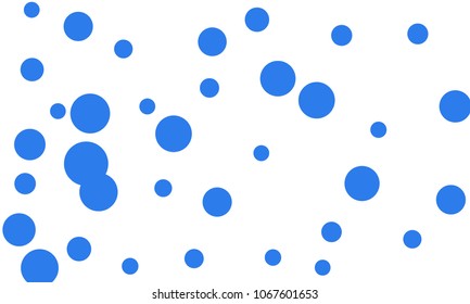 Many Stylish, Modern Classy and Good Looking Blue Bubbles of Different Size on White Background