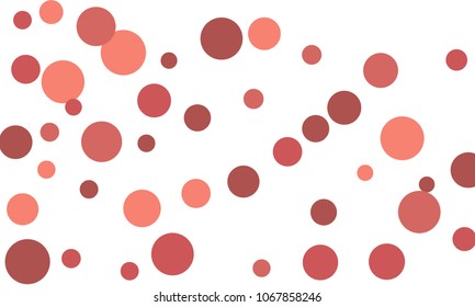 Many Stylish, Modern Classy and Good Looking Pink and Wine Red Bubbles of Different Size on White Background
