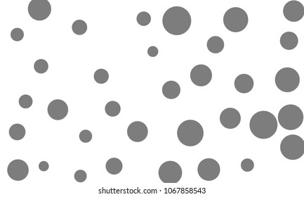 Many Stylish, Modern Classy and Good Looking Grey Bubbles of Different Size on White Background