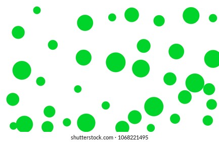 Many Stylish, Modern Classy and Good Looking Green Bubbles of Different Size on White Background