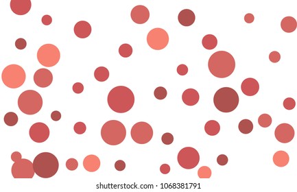 Many Stylish, Modern Classy and Good Looking Pink and Wine Red Bubbles of Different Size on White Background