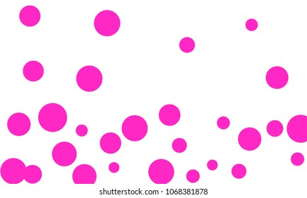 Many Stylish, Modern Classy and Good Looking Pink Bubbles of Different Size on White Background