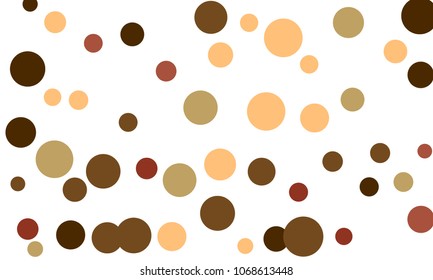Many Stylish, Modern Classy and Good Looking Orange, Wine Red, Dark Green and Grey Bubbles of Different Size on White Background