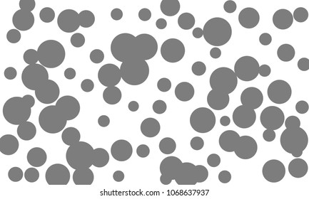 Many Stylish, Modern Classy and Good Looking Grey Bubbles of Different Size on White Background