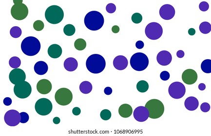 Many Stylish, Modern Classy and Good Looking Blue, Violet and Green Bubbles of Different Size on White Background