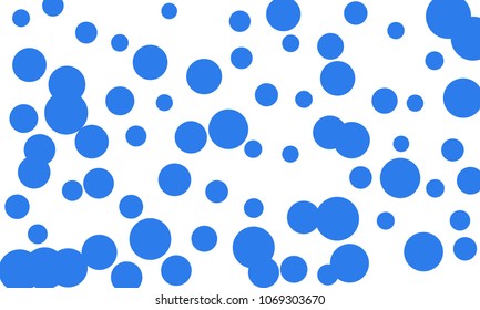 Many Stylish, Modern Classy and Good Looking Blue Bubbles of Different Size on White Background