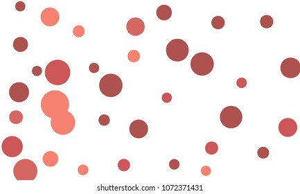 Many Stylish, Modern Classy and Good Looking Pink and Wine Red Bubbles of Different Size on White Background