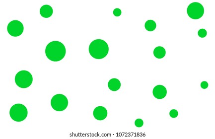Many Stylish, Modern Classy and Good Looking Green Bubbles of Different Size on White Background