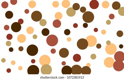Many Stylish, Modern Classy and Good Looking Orange, Wine Red, Dark Green and Grey Bubbles of Different Size on White Background