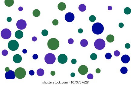 Many Stylish, Modern Classy and Good Looking Blue, Violet and Green Bubbles of Different Size on White Background