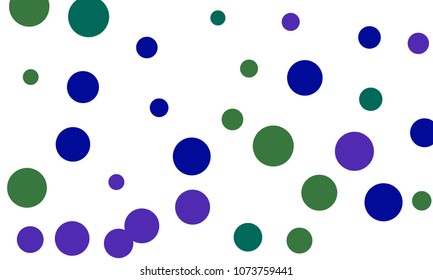 Many Stylish, Modern Classy and Good Looking Blue, Violet and Green Bubbles of Different Size on White Background